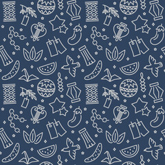 七夕　シームレスパターン背景素材