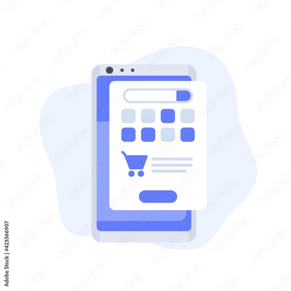 Poster marketplace icon with a phone