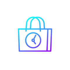 shopping time line vector icon