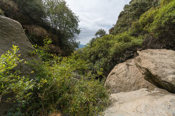 Fototapeta na wymiar steep ravine in Sierra Nevada