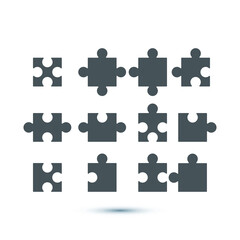 Jigsaw icons vector design. Eps 10 vector illustration.