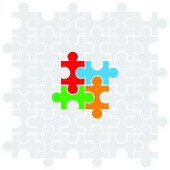 Fototapeta premium Puzzle abstract background. Eps 10 vector illustration.