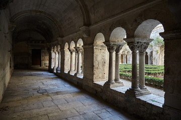 Cloister of the Abbey of Saint-Paul-de-Mausole. The painter Vincent Van Gogh painted the monastery at that time. Today's name: "Maison de Santé de Saint-Paul".