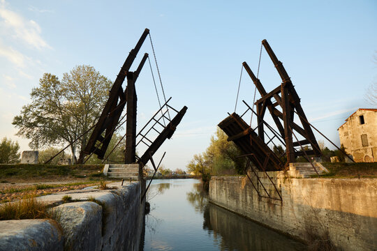 Bridge of "Langlois". Arles. Provence. France. Impressionist painter Vincent Van Gogh painted this bridge again and again. The bridge is named after its bridge keeper. 