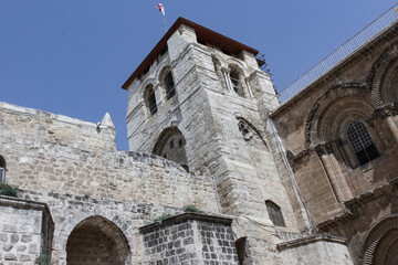 Facade of the Church of the Holy Sepulchre, in 2017
