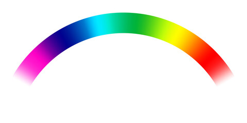 Auf einem Kreis befinden sich die Farben des Regenbogens.