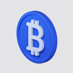 3d render of Bitcoin coin. Business and Finance concept.