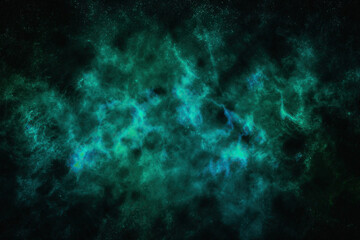 Obraz na płótnie Canvas abstract green nebula
