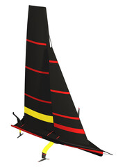 AC75 sailboat - Rendering - LR style