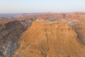 Masada site aerial view, Israel