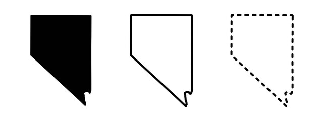 Nevada state isolated on a white background, USA map - obrazy, fototapety, plakaty
