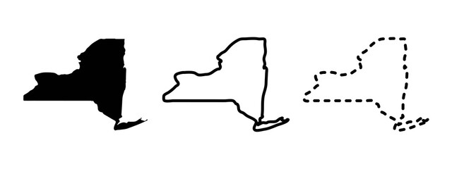 New York state isolated on a white background, USA map