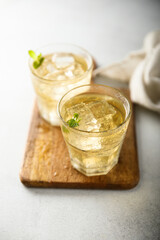 Refreshing homemade lemonade or soda