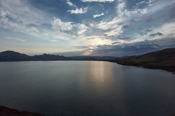 Cape Chamelion Crimea Peninsula at sunset