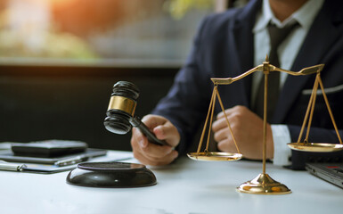 justice and law concept.Male judge Consultation and legal concepts, lawyers, 