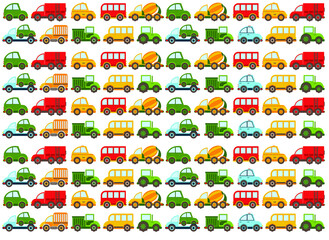 colored cars. children's vector background 