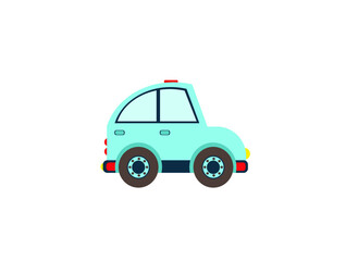 police car, vector illustration on a white background