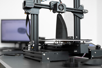 3D printing machine operation in the laboratory