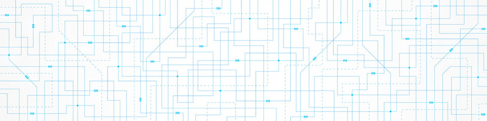 Abstract Technology Background, blue circuit board pattern, microchip, power line