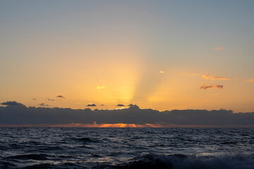 sunset over the sea