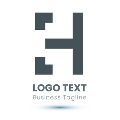Letter H logo vector design. Eps 10 vector illustration.