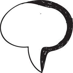 Sketch hand drawn bubble speech icon