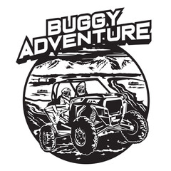 Buggy car adventure vector illustration, perfect for tshirt design and Buggy Shop and Rental logo © ari