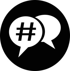 Hashtag social media icon