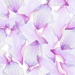 Seamless pattern with pink flower petal. - 423378376