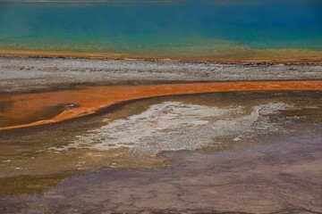 Grand Prismatic Pool in Yellowstone National Park in Wyoming