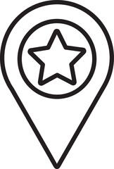 Map pointer pin icon