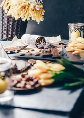 Homemade sweet salami. 