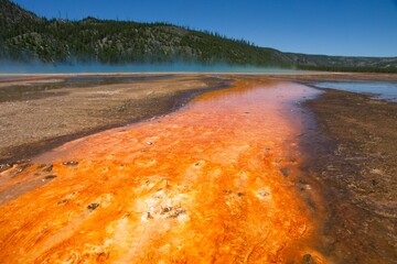 Grand Prismatic Pool in Yellowstone National Park in Wyoming