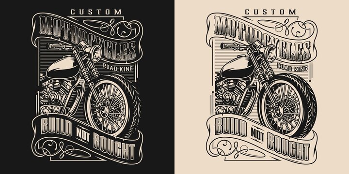 Custom motorcycle vintage elegant design