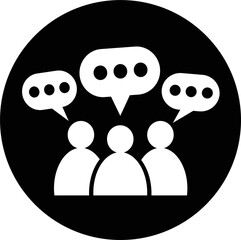 Obraz premium People Speech Bubble Icon