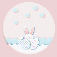 Easter card with cardboard effect