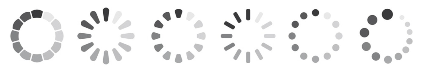 set of loading icon, loading bar progress, Vector illustration