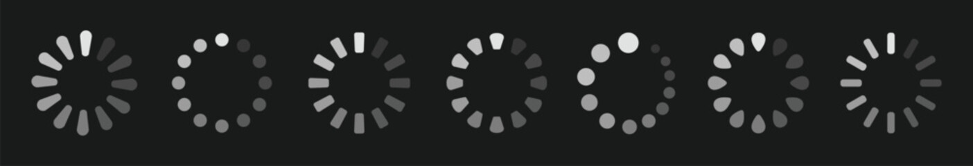 Obraz premium set of loading icon, loading bar progress, Vector illustration