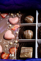 multicolored beautifully decorated handmade candies with fillings