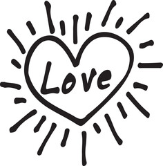 Obraz premium Hand drawn Heart icon