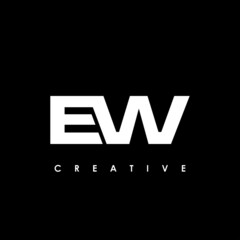 EW Letter Initial Logo Design Template Vector Illustration
