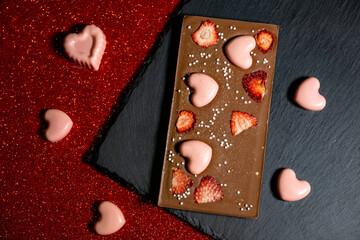 multicolored beautifully decorated handmade candies with fillings