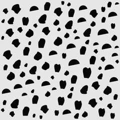 Cow print flat background. Simple style symbol. Logo design element. T-shirt printing. eps10. Vector for sticker.