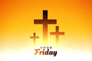 Fototapeta premium good friday glowing crosses background design