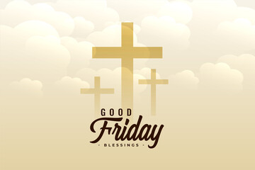 good friday clouds background with crosses