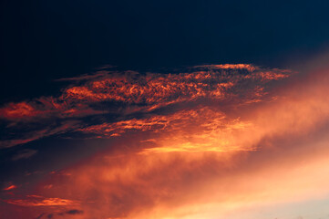 Beautiful summer sunset sky