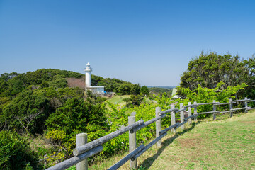 快晴の太東埼灯台　千葉県いすみ市