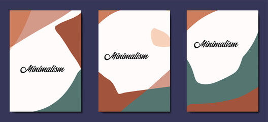 Earthy geometric backgrounds. Simple minimalistic backgrounds for invitations.