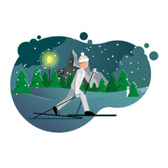 winter kind of sport. Ski sport. 