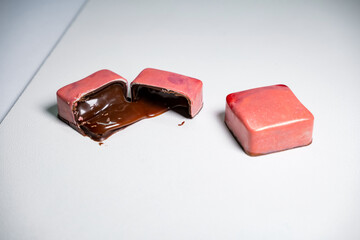 multicolored beautifully decorated handmade candies with fillings